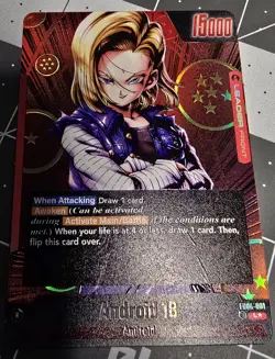 CUSTOM FB06-001 Android 18 Custom Leader Card - Dragon Ball Fusion World TCG FW - Image 3