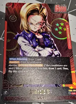 CUSTOM FB06-001 Android 18 Custom Leader Card - Dragon Ball Fusion World TCG FW - Image 4