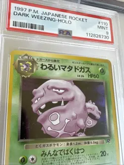 1997 POKEMON JAPANESE ROCKET #110 DARK WEEZING HOLO PSA 9 GRADED CARD - Image 3
