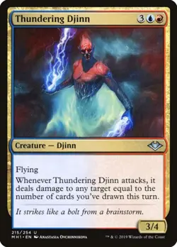 Thundering Djinn (Modern Horizons 215) - Uncommon Magic: The Gathering Card - Image 1