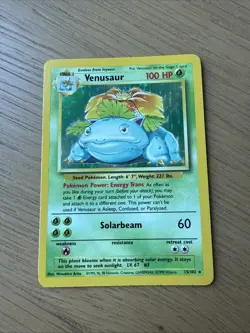 Pokemon TCG Venusaur Holo Rare Card 15/102 Base Set 1999 English - Image 1