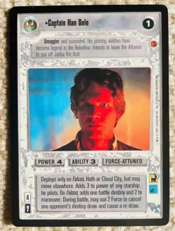 STAR WARS CCG - Captain Han Solo - Rare Card - Decipher Inc. 1997 - Image 1