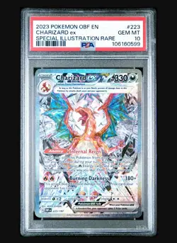 Pokemon TCG Charizard EX Sv03: Obsidian Flames Card PSA 10, 223/197 - Image 1