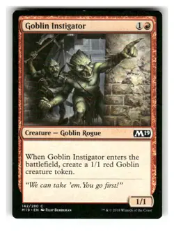 Goblin Instigator 142 Near Mint Core Set 2019 - Image 1