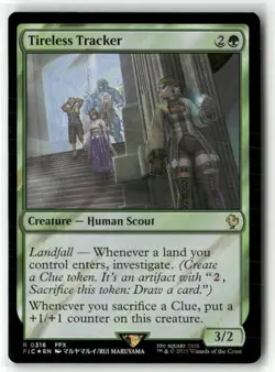 Tireless Tracker Commander: Final Fantasy Surge Foil MTG Magic NM - Image 1