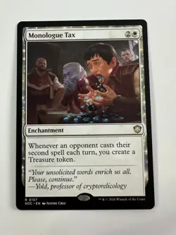 Monologue Tax 157 Rare Commander: Secrets of Strixhaven Magic: The Gathering NM - Image 1