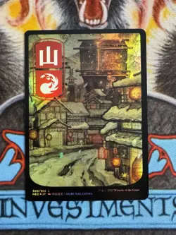 Mountain (300) - JP Full Art #300 (Foil) NM Kamigawa Neon Dynasty NEO Magic MTG - Image 1