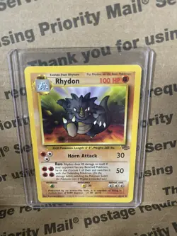 Rhydon - 45/64 Jungle Unlimited Uncommon Pokemon - NM - Image 1