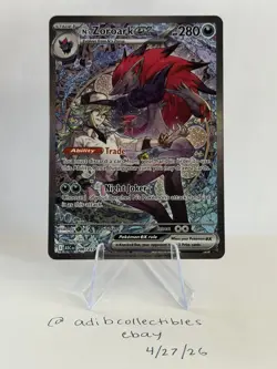 Pokemon TCG N's Zoroark Ex SIR 286/217 Ascended Heroes English NM - Image 1