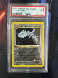 Pokemon Steelix #15 Neo Genesis Holo 1st Edition 2000 English PSA 9 - Image 1