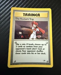 Pokemon TCG The Rocket's Trap 19/132 Team Rocket Rare Trainer Unlimited ENG - Image 1
