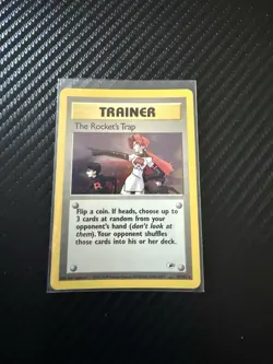 Pokemon TCG The Rocket's Trap 19/132 Team Rocket Rare Trainer Unlimited ENG - Image 3