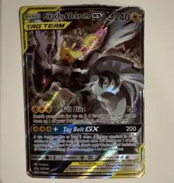 Pikachu & Zekrom GX TAG TEAM Promo Holo SM168 SM 240 HP English - Image 1