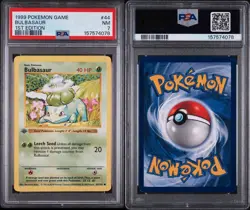 Pokemon Bulbasaur Base Set Shadowless 1st Edition 44/102 PSA 7 - Image 1