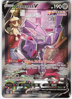 Pokemon Genesect V 255/264 Ultra Rare Fusion Strike Pokemon Near Mint - Image 1