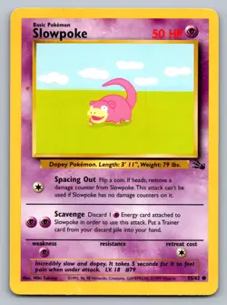 Pokemon TCG Fossil Slowpoke 55/62 - Image 1