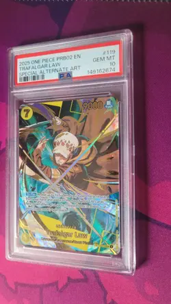 Trafalgar Law 119 Special Alternate Art One Piece PSA 10 SP PRB02 - Image 1