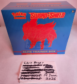 Pokemon TCG Sword & Shield Base Elite Trainer Box (ETB) Zamazenta, Sealed - Image 1