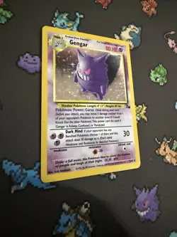 Pokemon Gengar 5/62 Holo Rare Fossil LP Vintage WOTC - Image 2