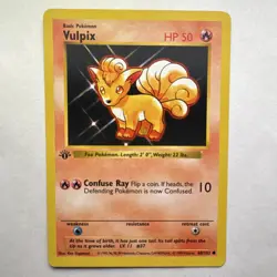 WOTC Vulpix 68/102 1st Edition Base Set Shadowless ENG Regular Common Pokemon - Image 1