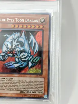 2002 Yu-Gi-Oh Blue Eyes Toon Dragon Spell Ruler SRL-000 Secret Rare Holo PSA 9 - Image 2