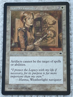 MTG Hanna's Custody Tempest Regular Rare LP - Image 1