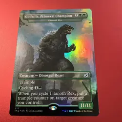 MTG Godzilla, Primeval Champion *FOIL* Ikoria: Lair of Behemoths 377 NM - Image 2