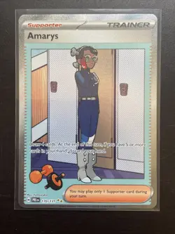 Pokemon Amarys 170/131 Sv: Prismatic Evolutions Holo Illustration Rare Trainer - Image 3
