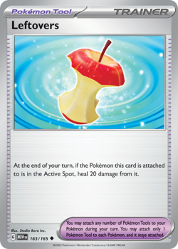 LEFTOVERS 163/165 UNCOMMON 151 POKEMON NEAR MINT 151 - Image 1