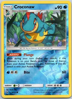 Croconaw 19/73 Reverse Holo Common Shining Legends Near Mint - Image 1