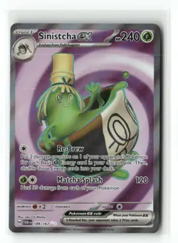 Sinistcha ex 189/167 Ultra Rare Twilight Masquerade Pokemon Holo Near Mint - Image 1
