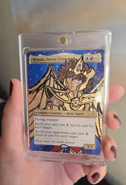MTG Alter Hand Painted: Hinata Dawn Crowned - Seiya Zodiac Warriors - Image 2