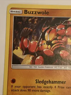 Buzzwole 77/131 Rare Forbidden Light Pokemon - Image 3
