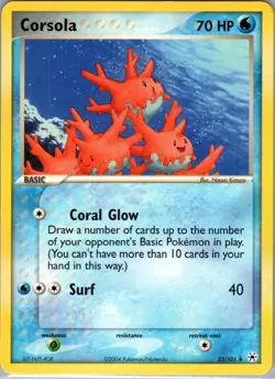 Corsola 32/101 Uncommon Hidden Legends Pokemon Near Mint - Image 1
