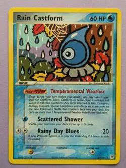RAIN CASTFORM 23/101 MP HIDDEN LEGENDS Rare Pokemon - Image 1