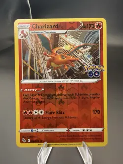 Charizard 010/078 Holo Rare Pokemon GO Pokemon Reverse Holo Near Mint - Image 1