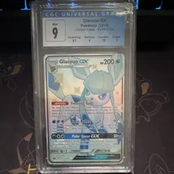 CGC 9 Glaceon GX SV55/SV94 Hidden Fates Shiny Vault Holo Full Art 2019 - Image 1