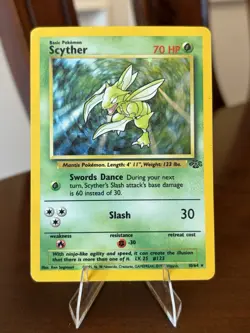 Pokemon Scyther Jungle 10/64 Holo Rare Unlimited MP - Image 1