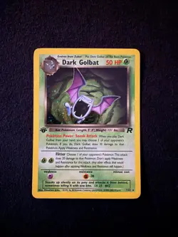 Pokemon Dark Golbat Team Rocket Rare Holo 1st Edition 7/82 Vintage - Image 2