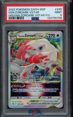 2022 Hisuian Zoroark VSTAR #SWSH298 Pokemon Promo PSA 9 - Image 1