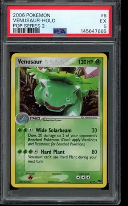 2006 Venusaur [Holo] #6 Pokemon POP Series 2 PSA 5 - Image 1