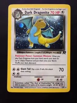 Pokemon Card English Dark Dragonite 5/82 Team Rocket Wizards LP - Image 1