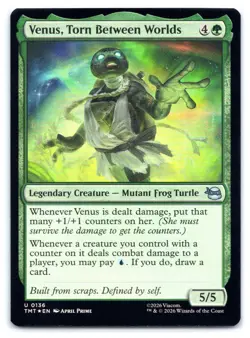 MTG Venus, Torn Between Worlds Foil U Teenage Mutant Ninja Turtles (TMT) 136 NM - Image 1