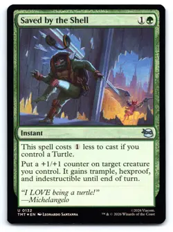 MTG Saved by the Shell Foil U Teenage Mutant Ninja Turtles TMT 132 NM Magic - Image 1