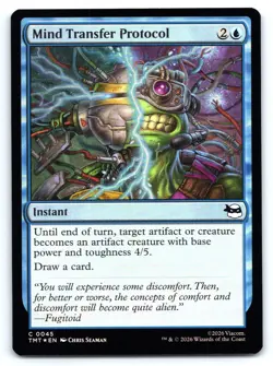MTG Mind Transfer Protocol Foil C Teenage Mutant Ninja Turtles TMT 45 NM Magic - Image 1