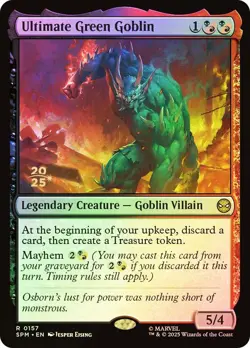 MTG FOIL Ultimate Green Goblin (Prerelease) (Marvel's Spider-Man) - Promo #157 - Image 1