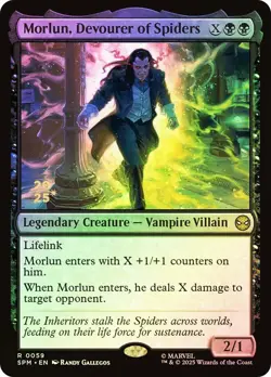 MTG FOIL Morlun, Devourer of Spiders (Prerelease) (Marvel's Spider-Man) - Image 1