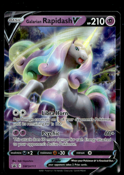 Galarian Rapidash V SWSH111 SWSH Black Star Promo Holo Rare Pokemon - Image 1