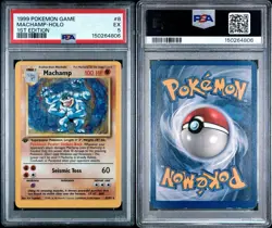 Pokemon TCG Machamp 8/102 Base Set 1st Edition Holo Rare PSA 5 English - Image 3