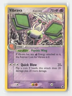 Vibrava 24/101 Rare Dragon Frontiers Pokemon Heavily Played - Image 1